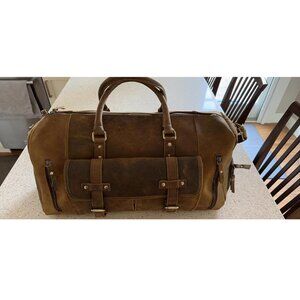 Travel Duffel Bags for Men and Women Full Grain Leather Overnight Weekend Bag